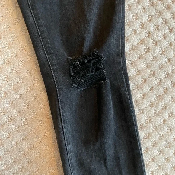 PacSun High Rise Jegging Distressed Denim Jeans Washed Black 26 - Picture 7 of 13